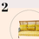Thumbnail: Luxe Mustard Gold Tribal Printed Sofa Cover