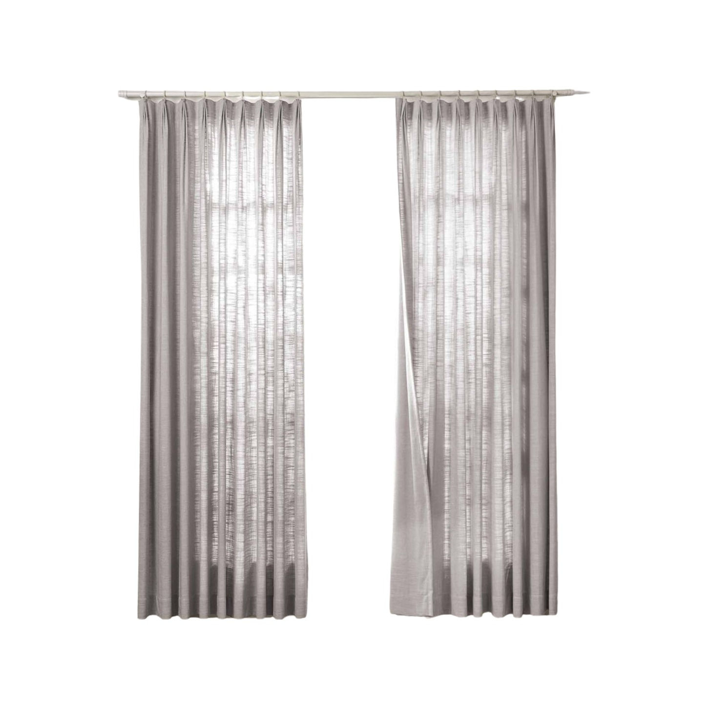 High GSM premium linen curtains in light grey color