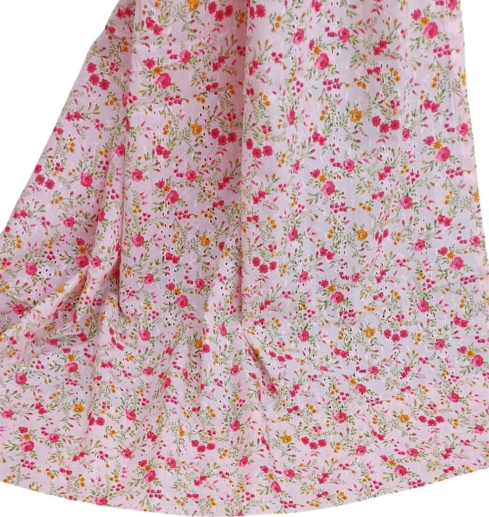 Pink Floral Curtain
