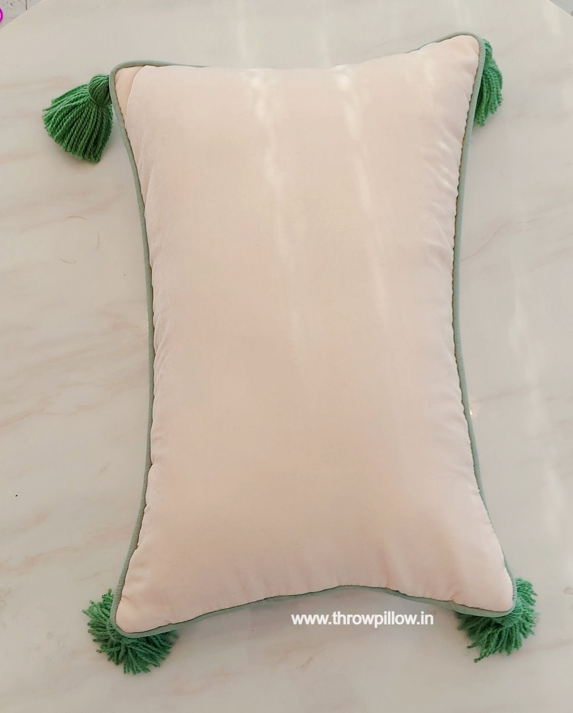 Green Piping Cushion Cover