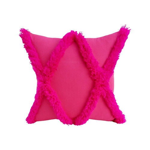 Simone Fuschia Pink Tufted Cushion Cover Throwpillow