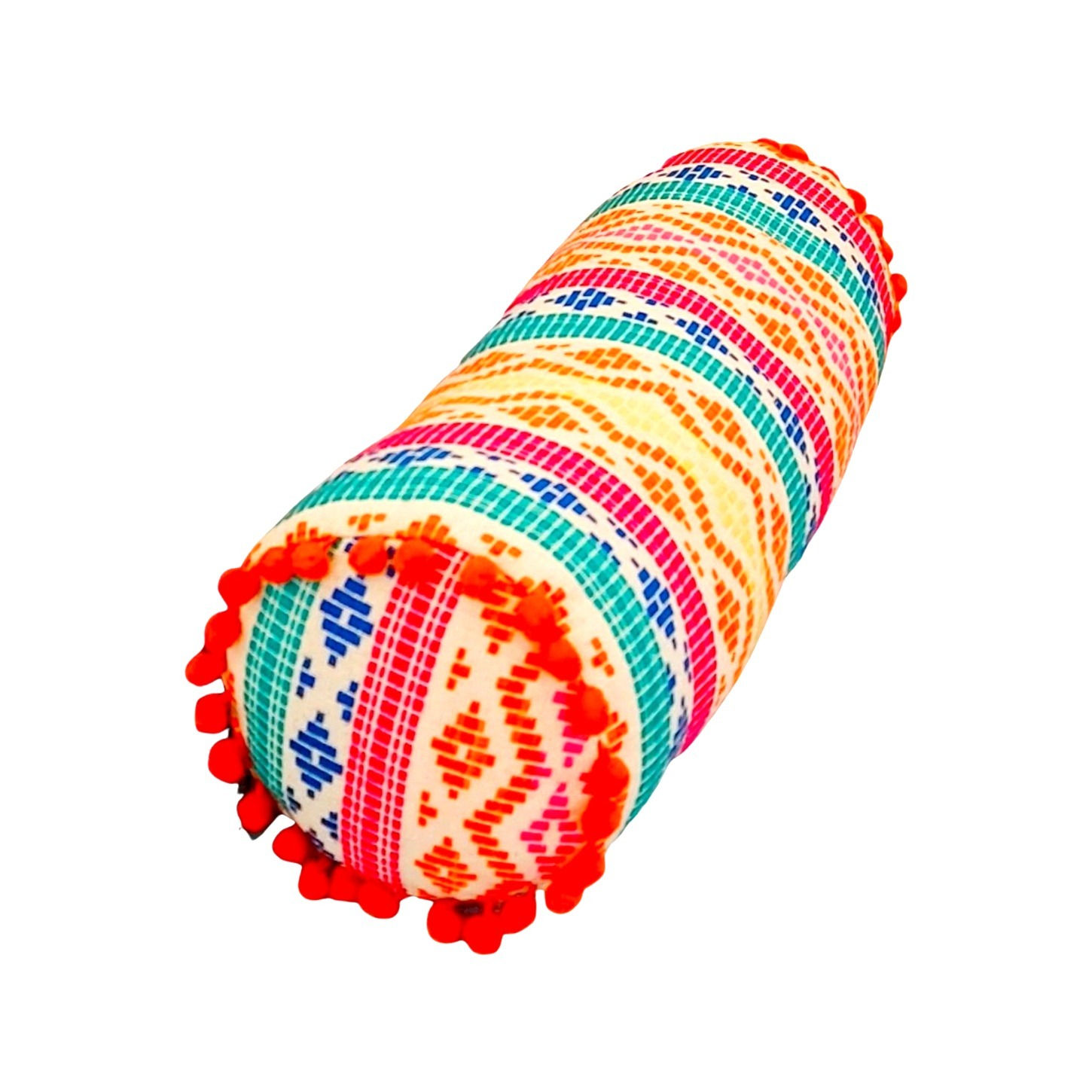 Complement your interior design style with the Rainbow Aztec bolster cover