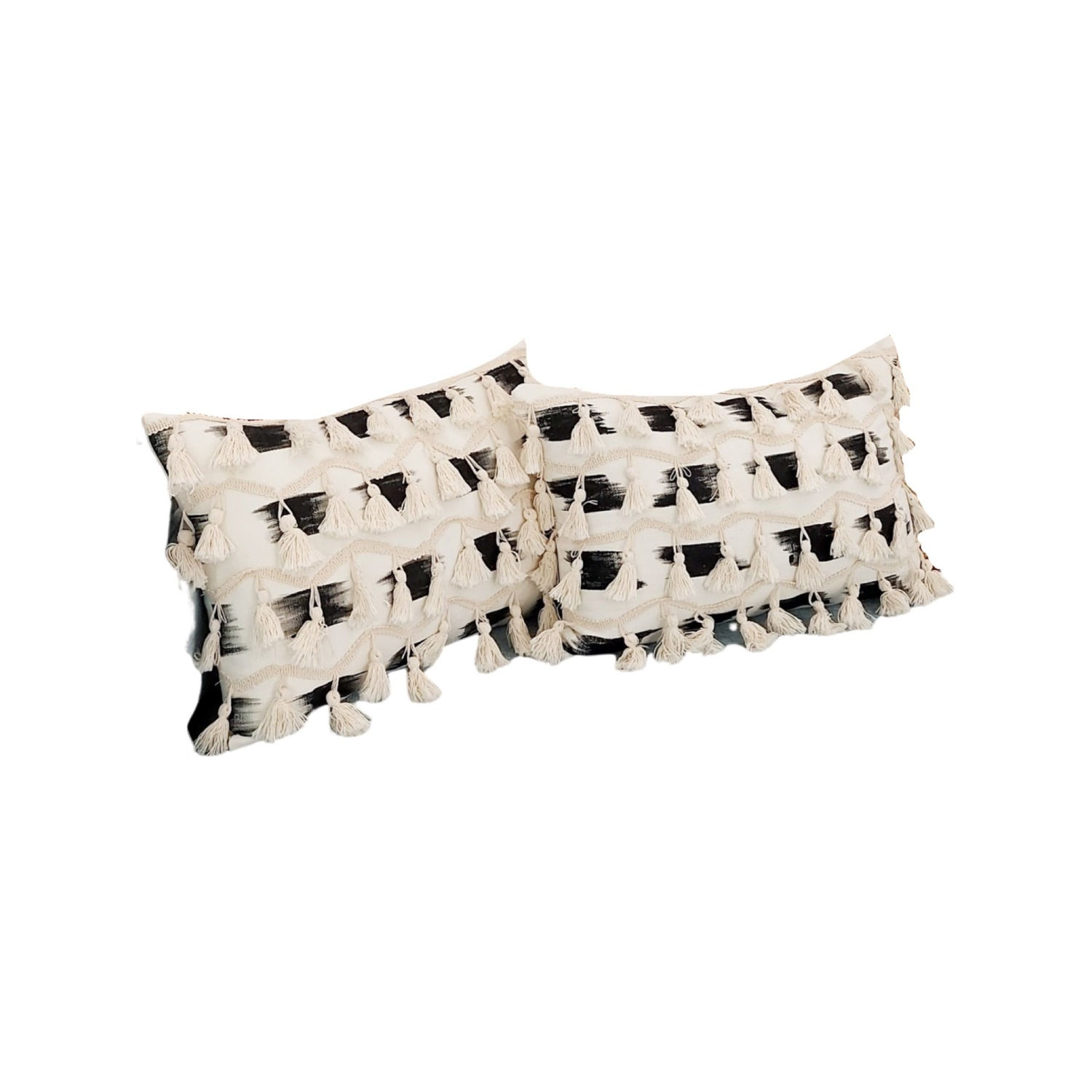"Add value to your interiors with this versatile black cushion cover."