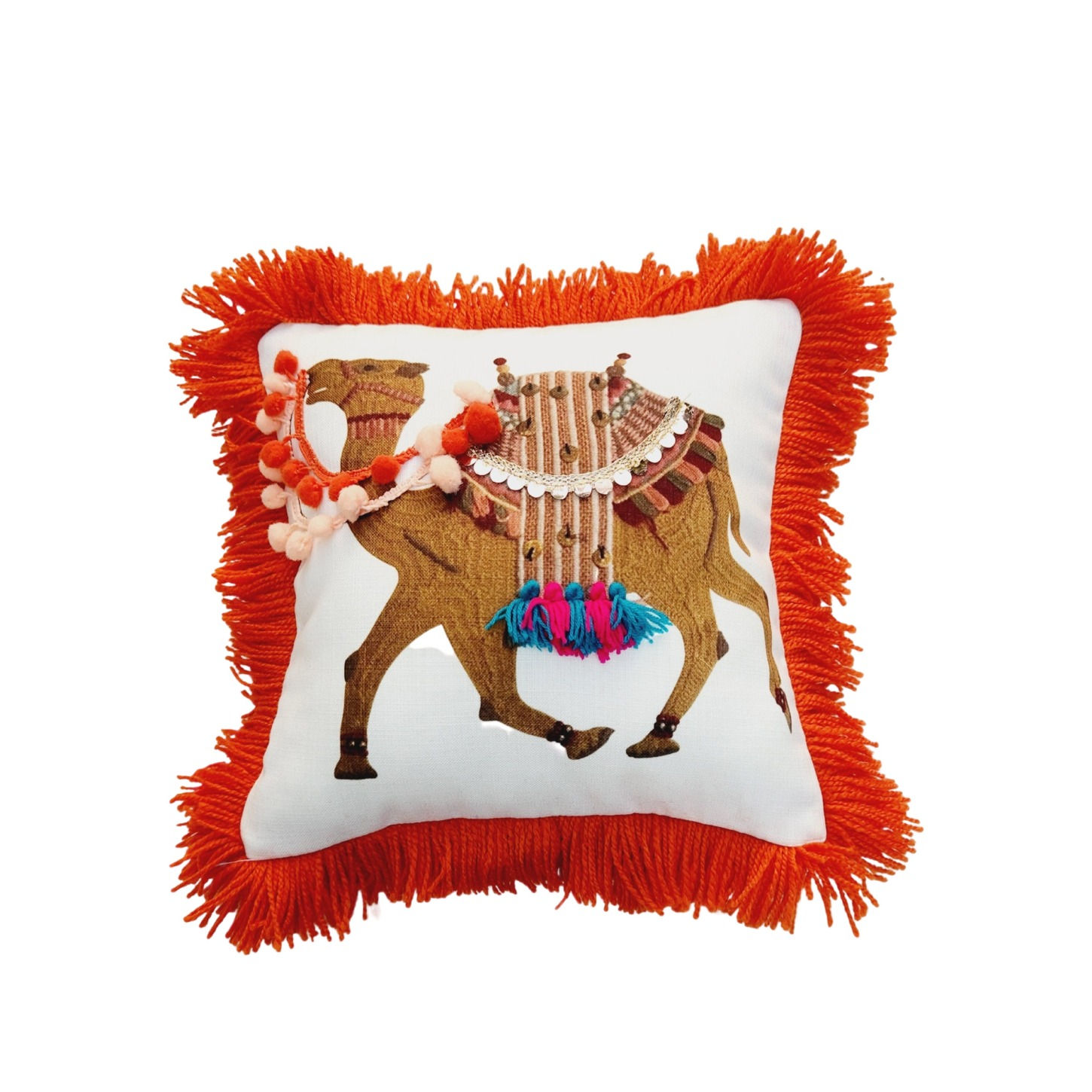 Camel Print Cushion Cover