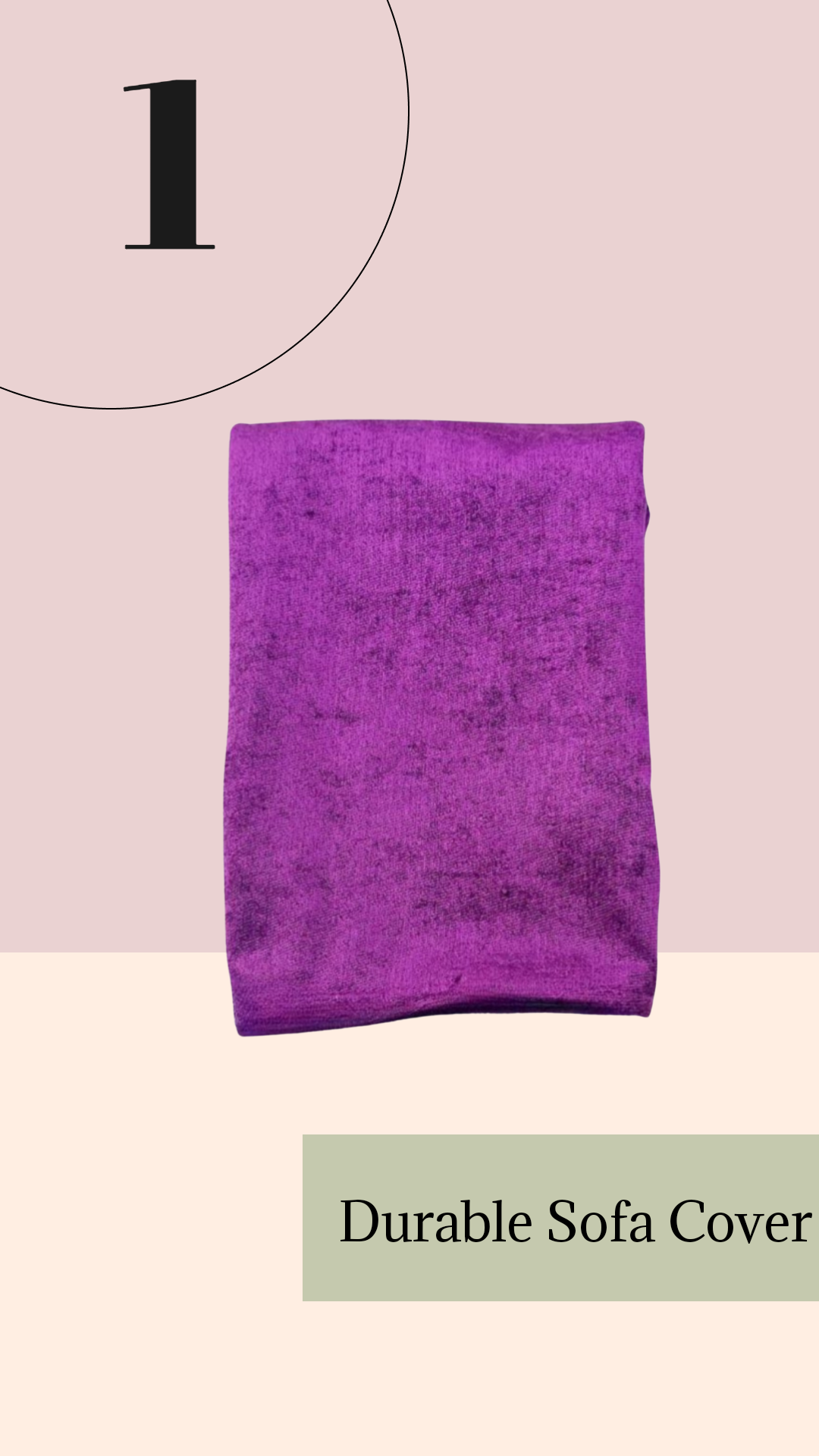 Anti-Slip Luxe Purple Sofa Cover