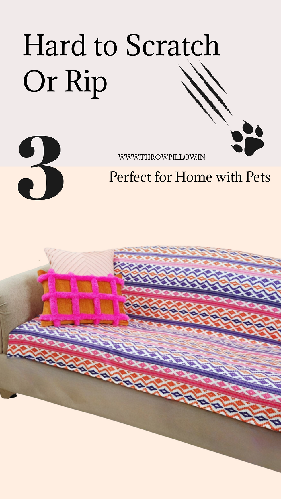 Thumbnail: Blissful Cherry Blossom Printed Sofa Cover