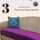 Thumbnail: Anti-Slip Luxe Purple Sofa Cover