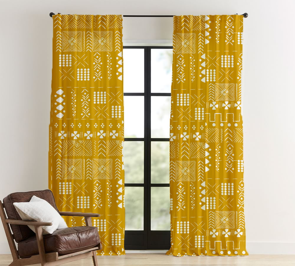 African Tribal Print Curtain for Home Decor