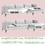 Thumbnail: Light Grey Moroccan with White Tassels Sectional L Shape Sofa Cover