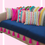 Миниатюра: Navy Blue Bohemian With Pink Tassels Corner L Shape Sofa Cover