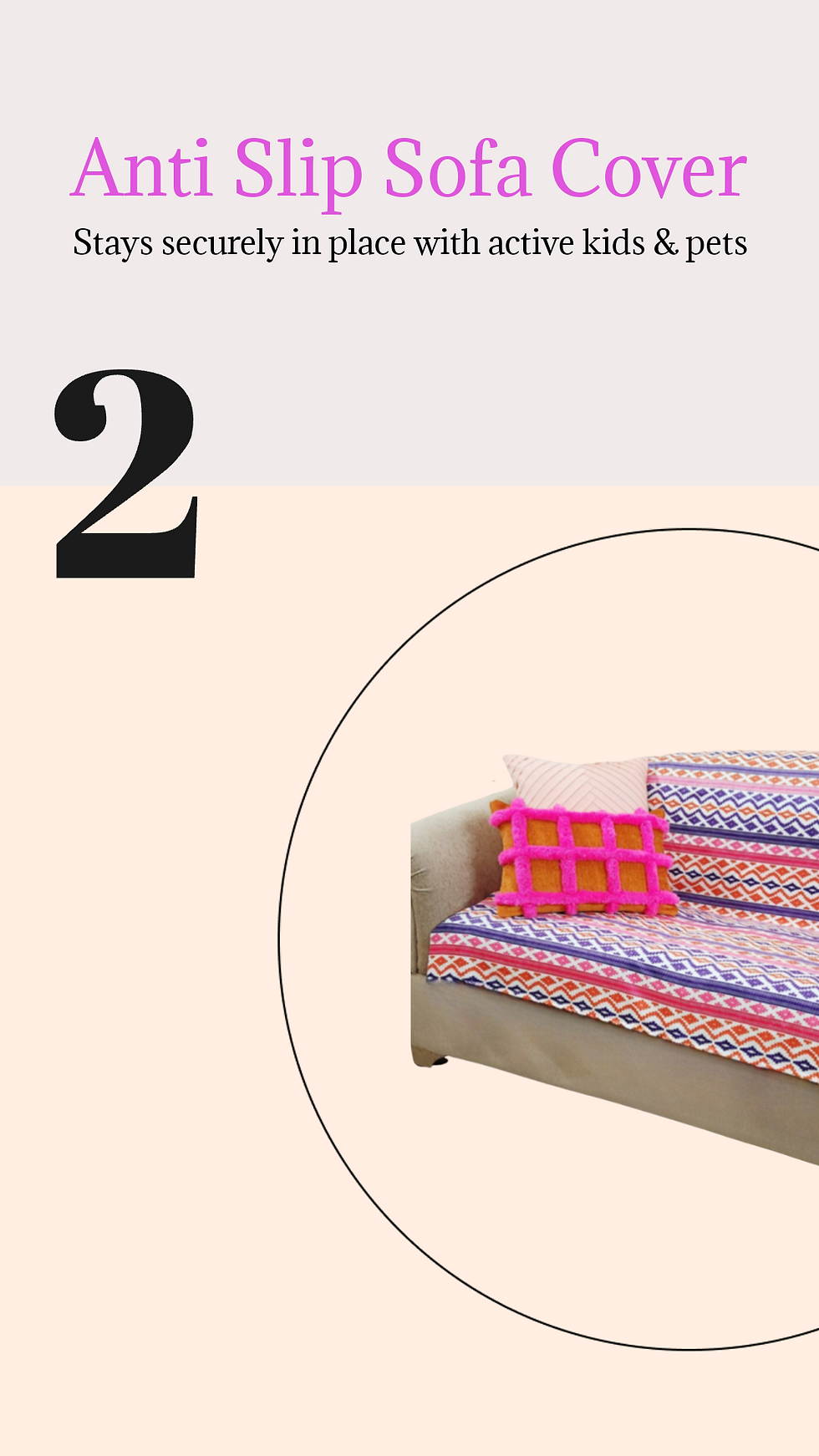 Thumbnail: Blissful Cherry Blossom Printed Sofa Cover