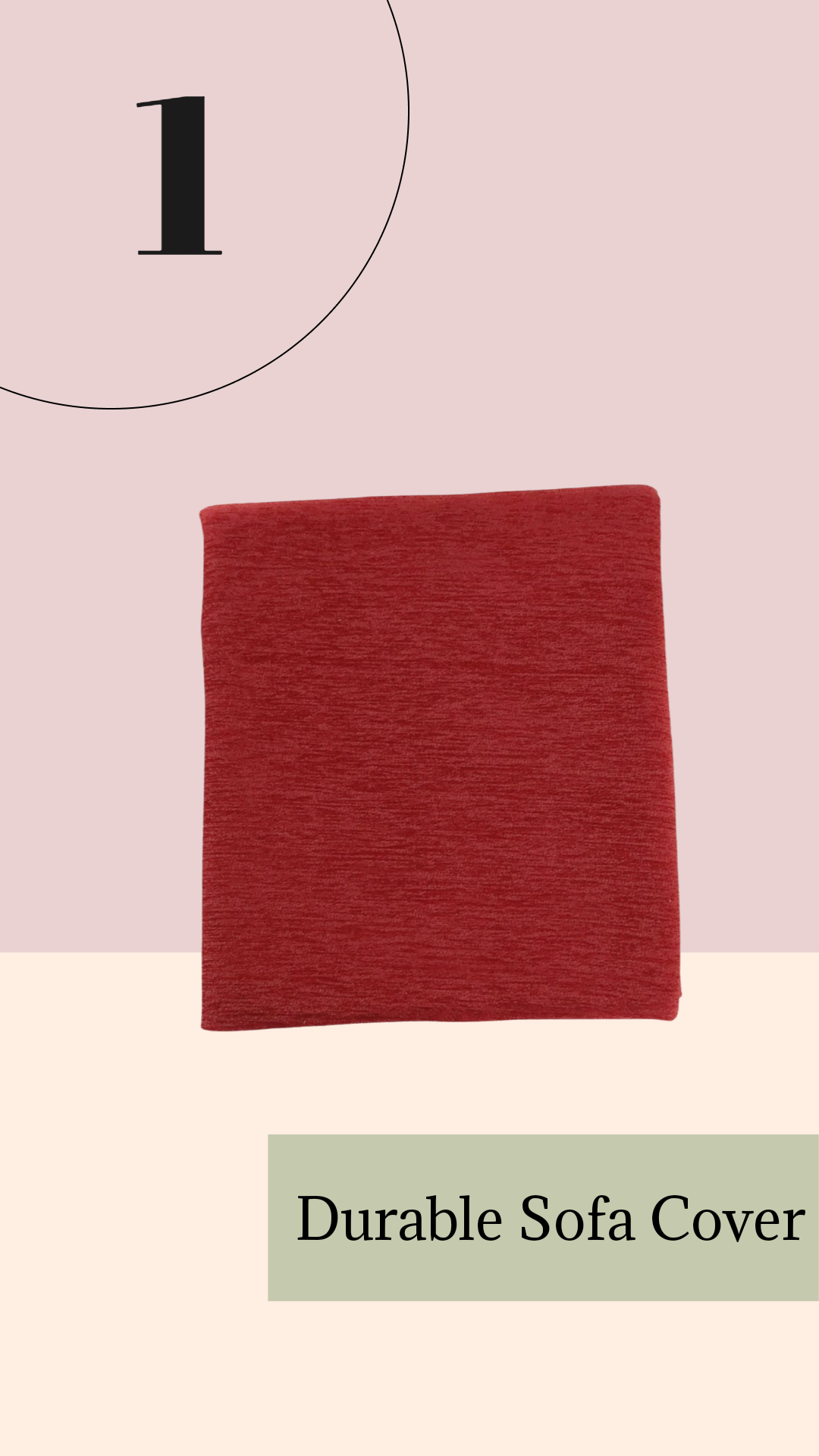 Luxe Anti Slip Maroon Sofa Cover