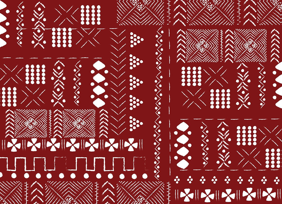 Premium High GSM Maroon African Tribal Printed Curtain