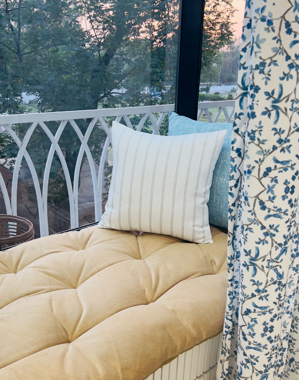 Grey Striped Cushion Cover