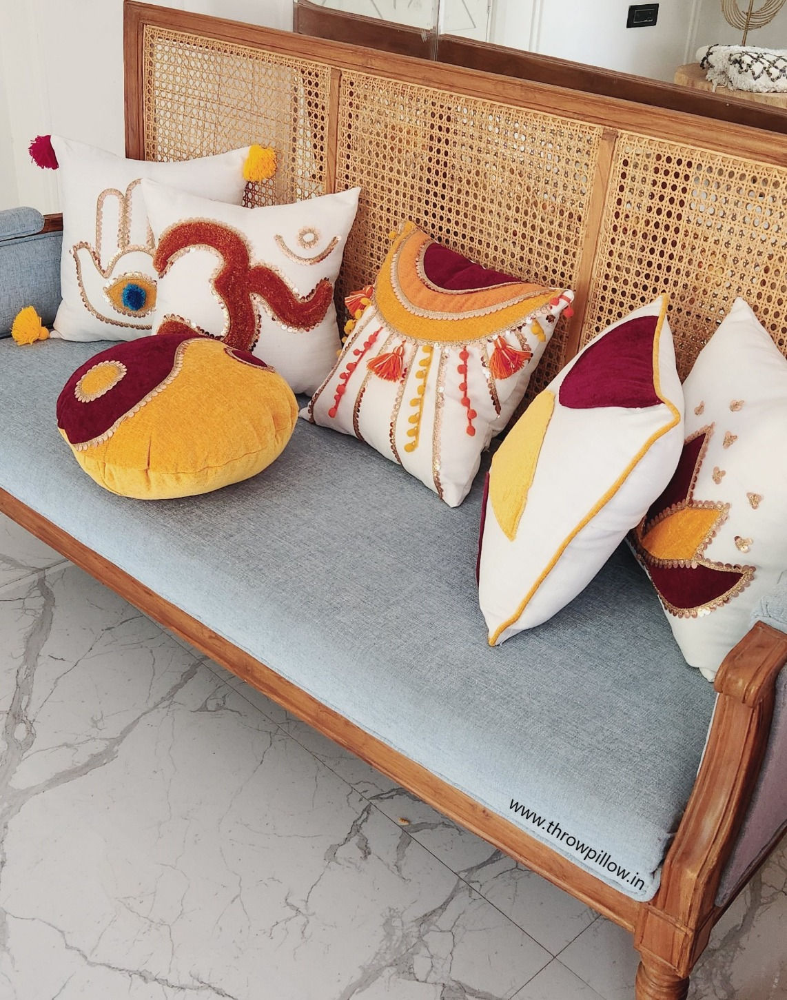 Stylish White Cushion Cover