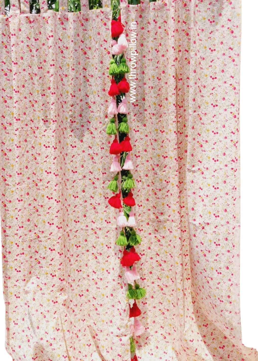 Custom-made curtain with double-sided tassels and premium fabric