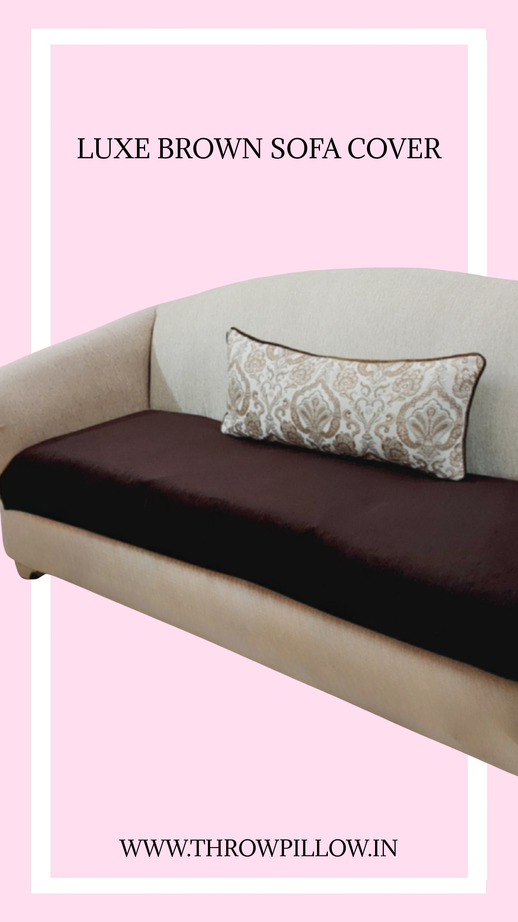 Luxury Brown Sectional L Shape Sofa Cover