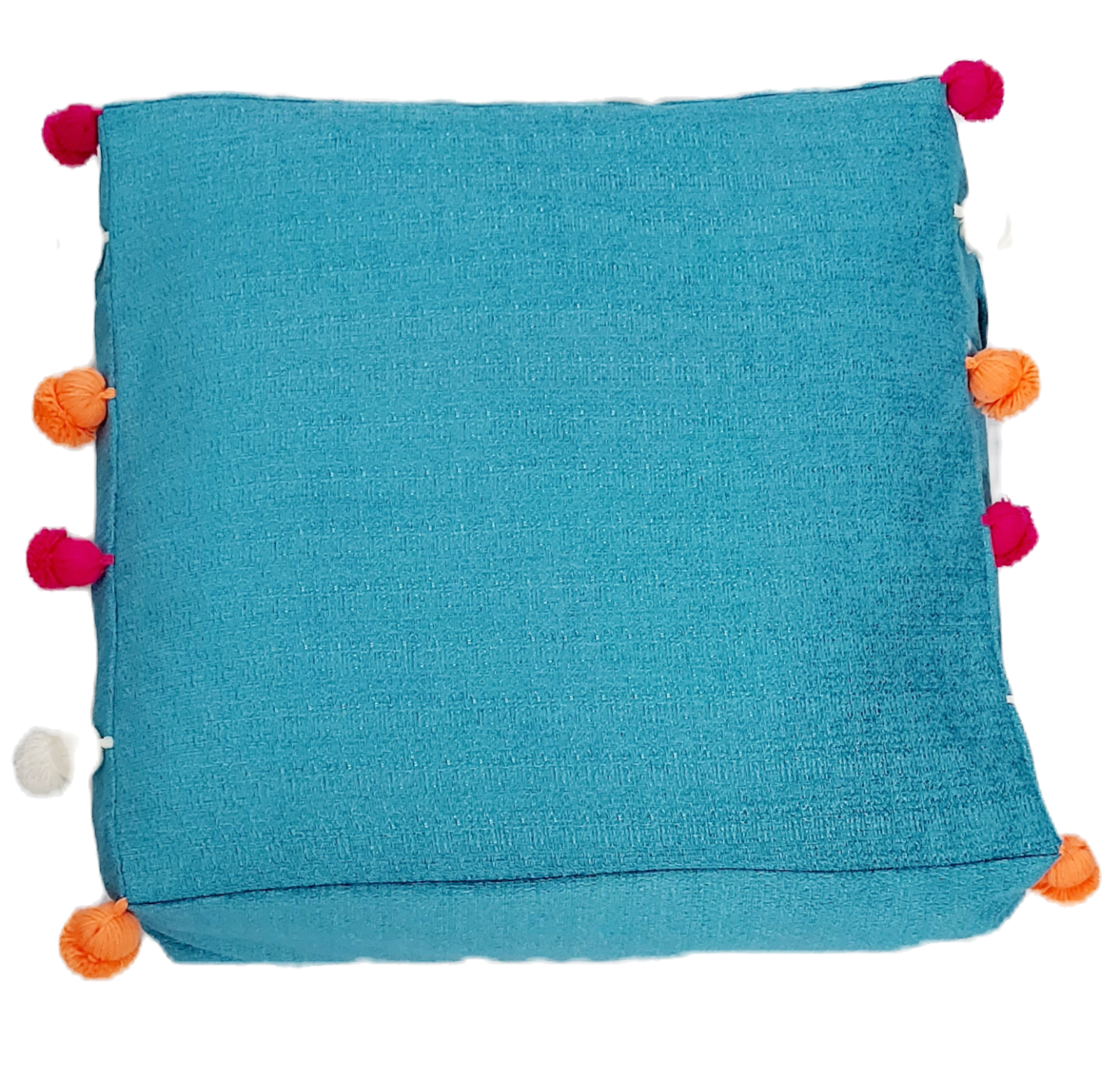 Teal Blue Couch Topper with Tassels