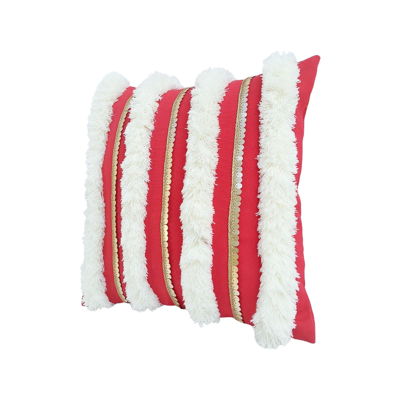 Luxury Gold Sequin Tufted Cushion Cover