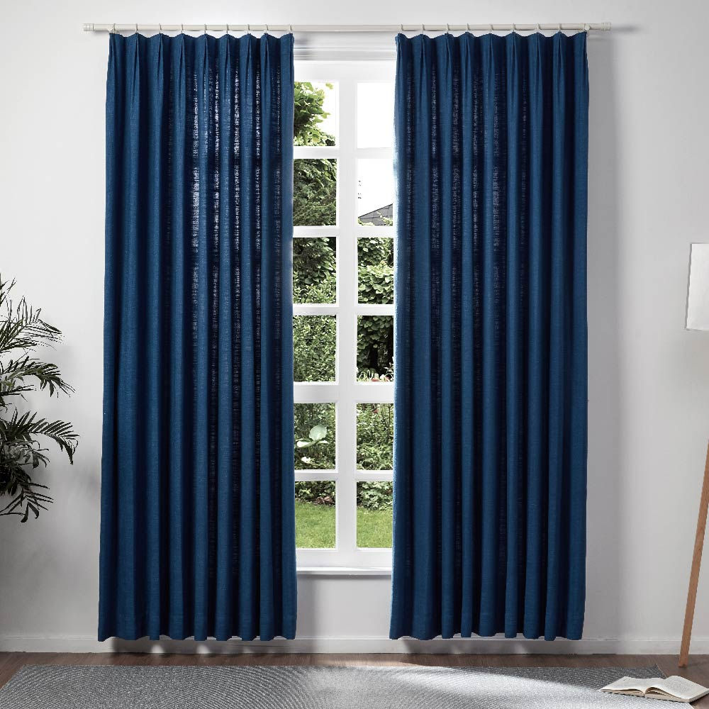 Custom-made Linen Royal Blue Curtain with free design advice