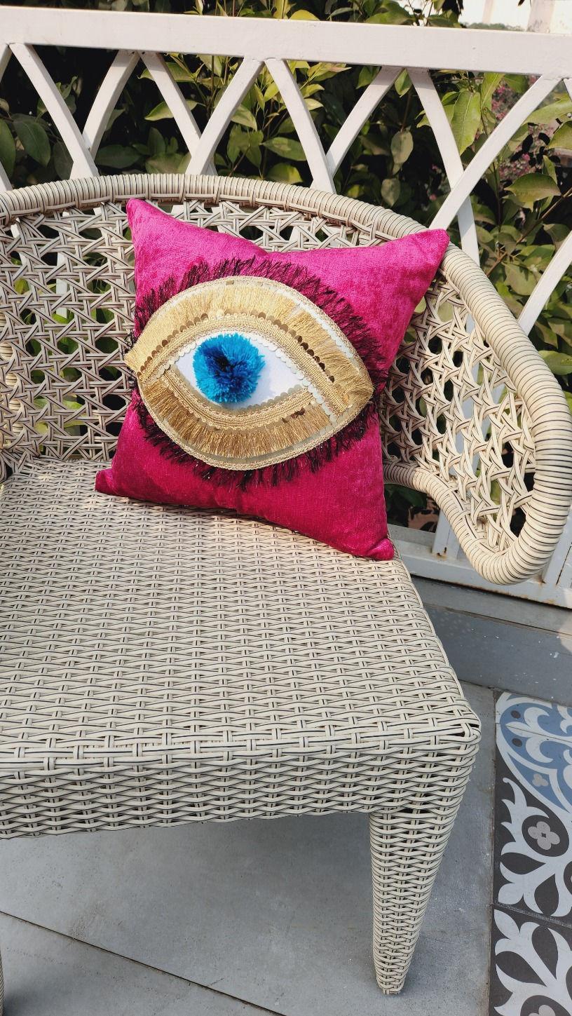 Miniatura: Pink Evil Eye Cushion Cover