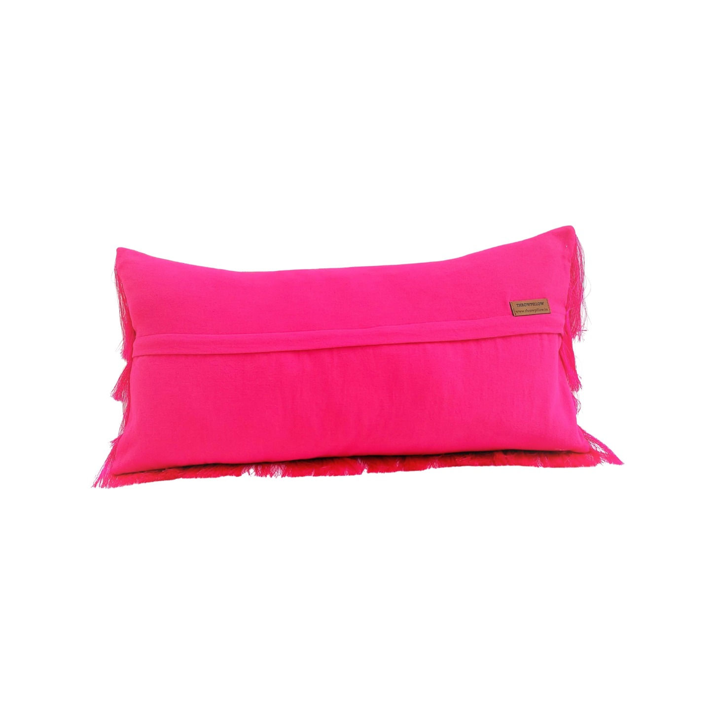 Fuchsia Fringe Layers Rectangular Cushion