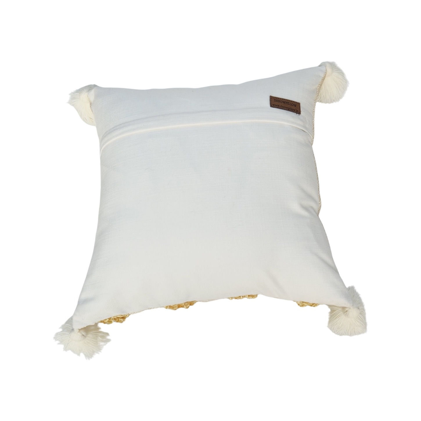 Golden Tufted Cushion Cover