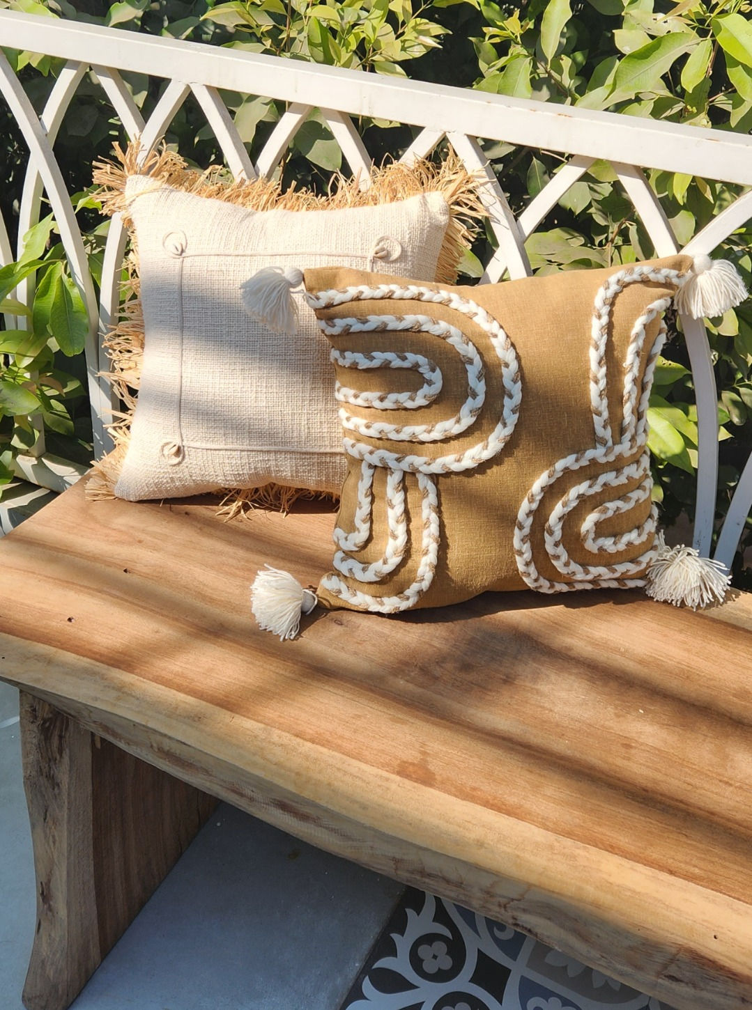 Spiritual Significance in White and Jute Linen