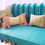 Miniatiūra: Cerulean Blue Moroccan With & Tassels Sofa Cover