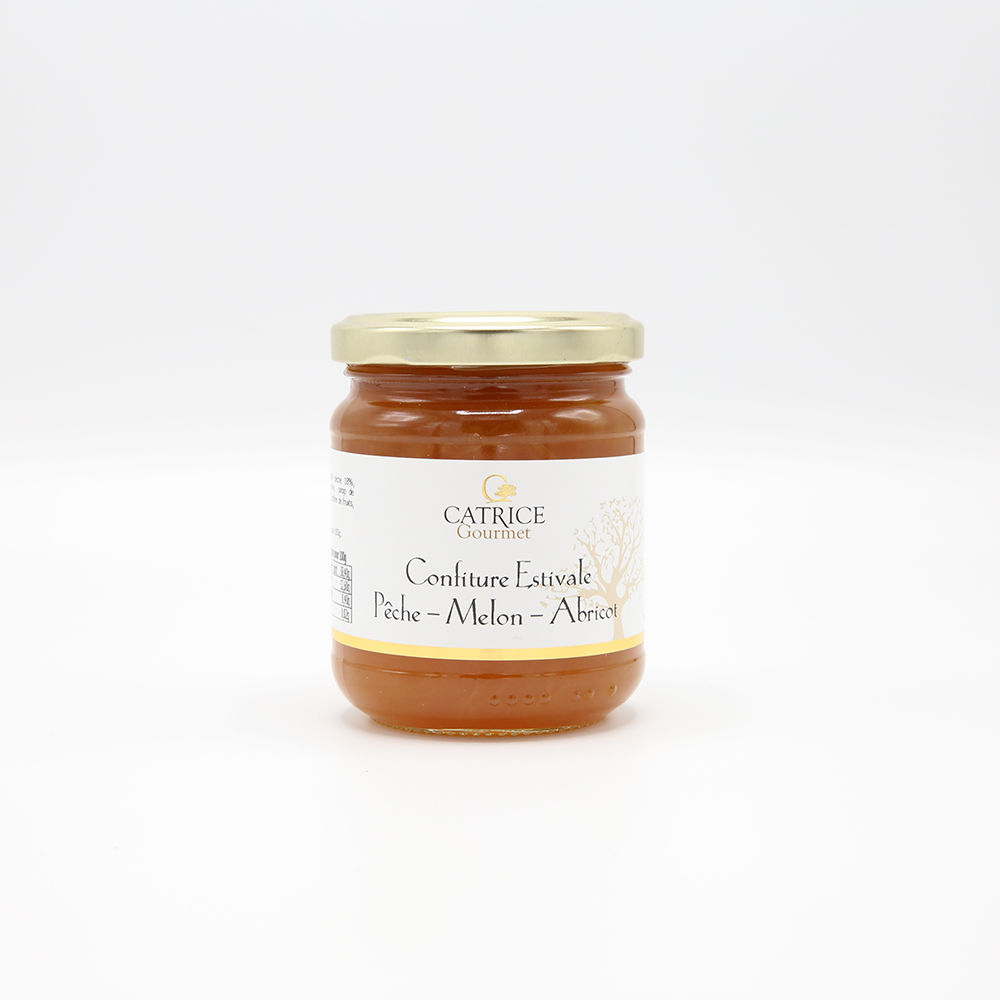 Confituur perzik-meloen-abrikoos 250 g