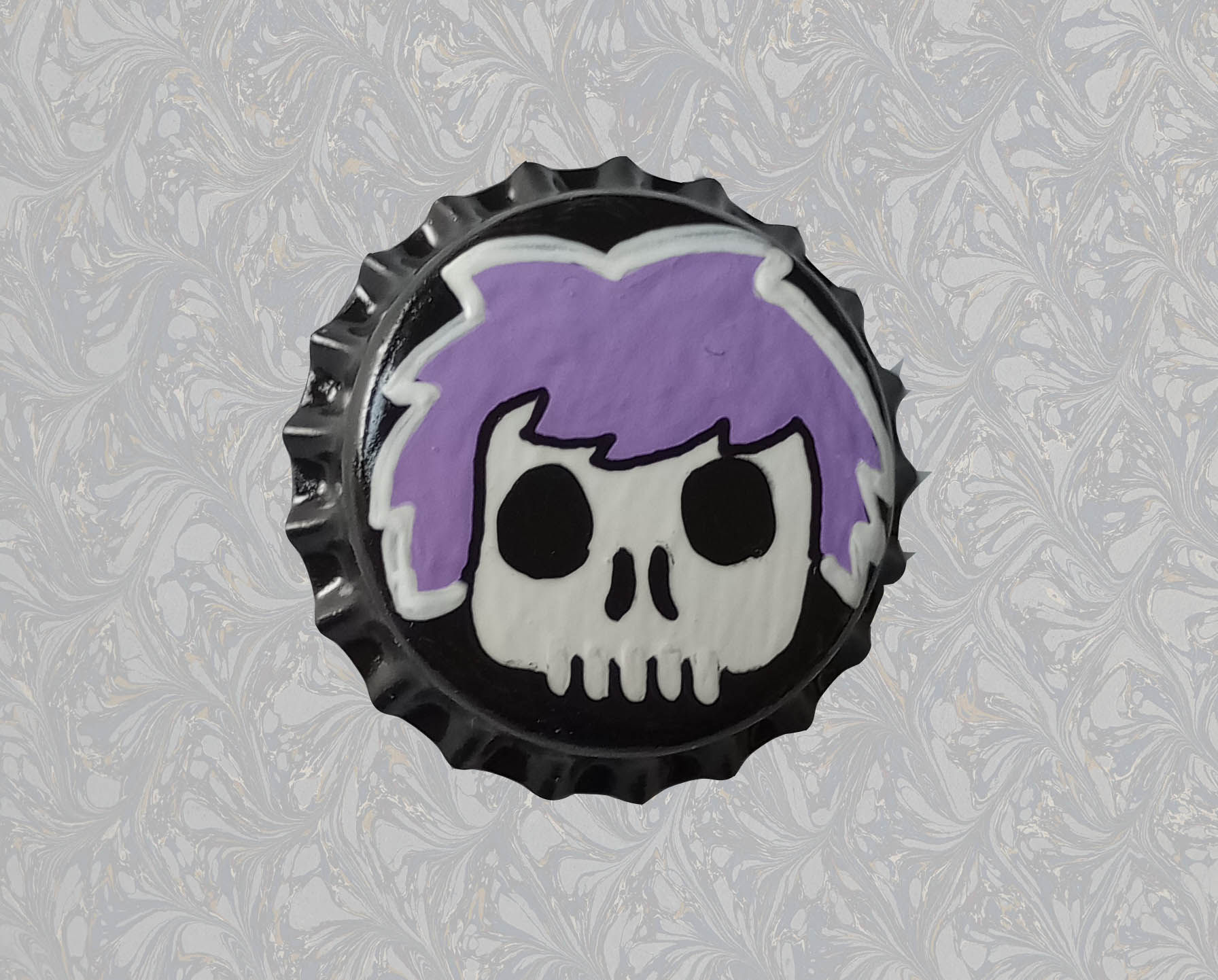 Lavender Skull Boy O'button