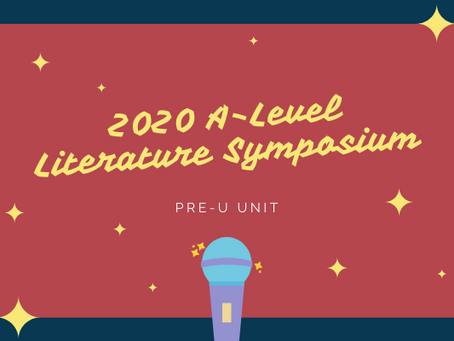 [Pre-U] 2020 A-Level Literature Symposium