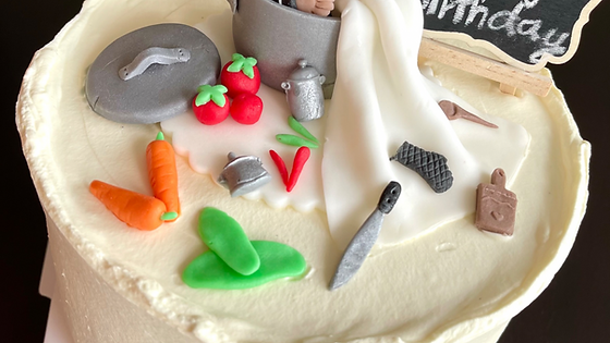 Chef fondant cake