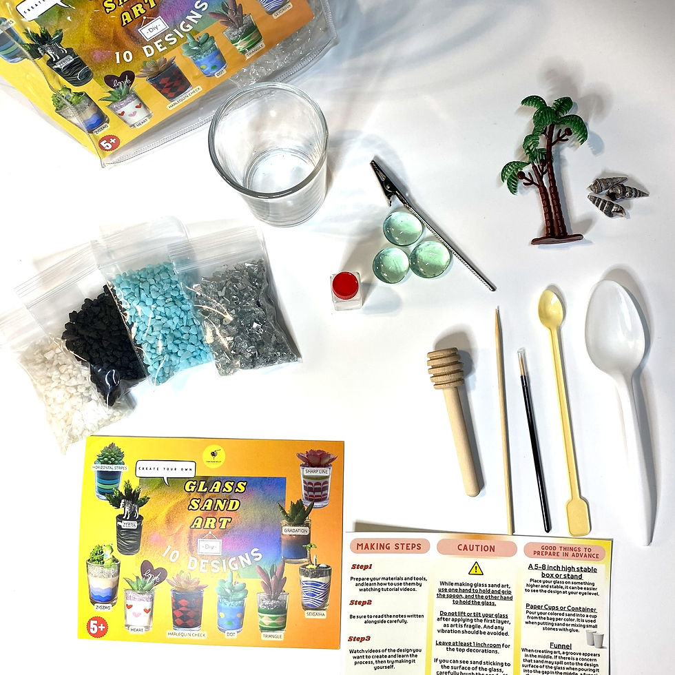 サムネイル： 【Glass Sand Art Kit 】 Green Set