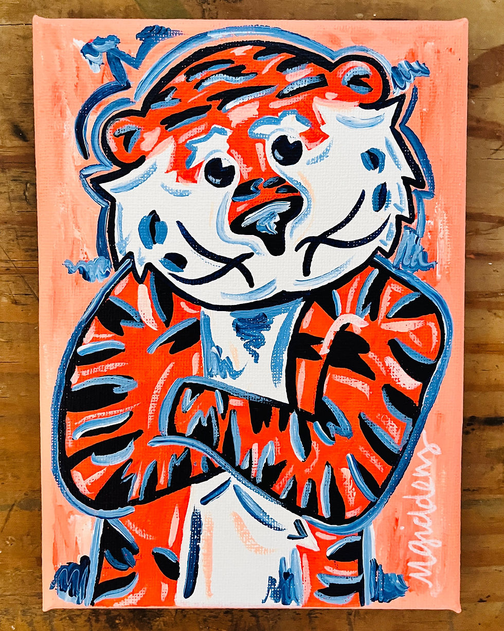 Thumbnail: Aubie the Tiger Painting