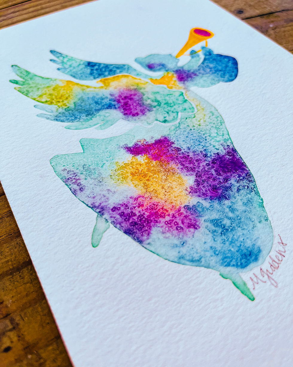 Thumbnail: Angel Watercolor Painting