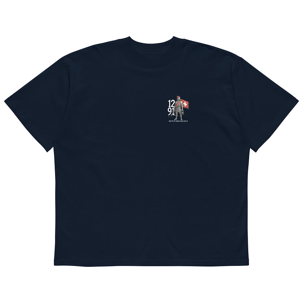 Miniaturbild: Born to lift Unisex organic oversized high neck t-shirt