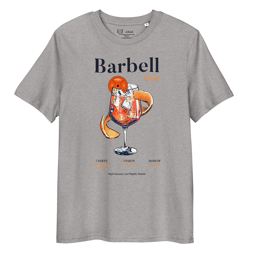 Miniaturbild: Barbell Club Slightly Painful Unisex organic cotton t-shirt