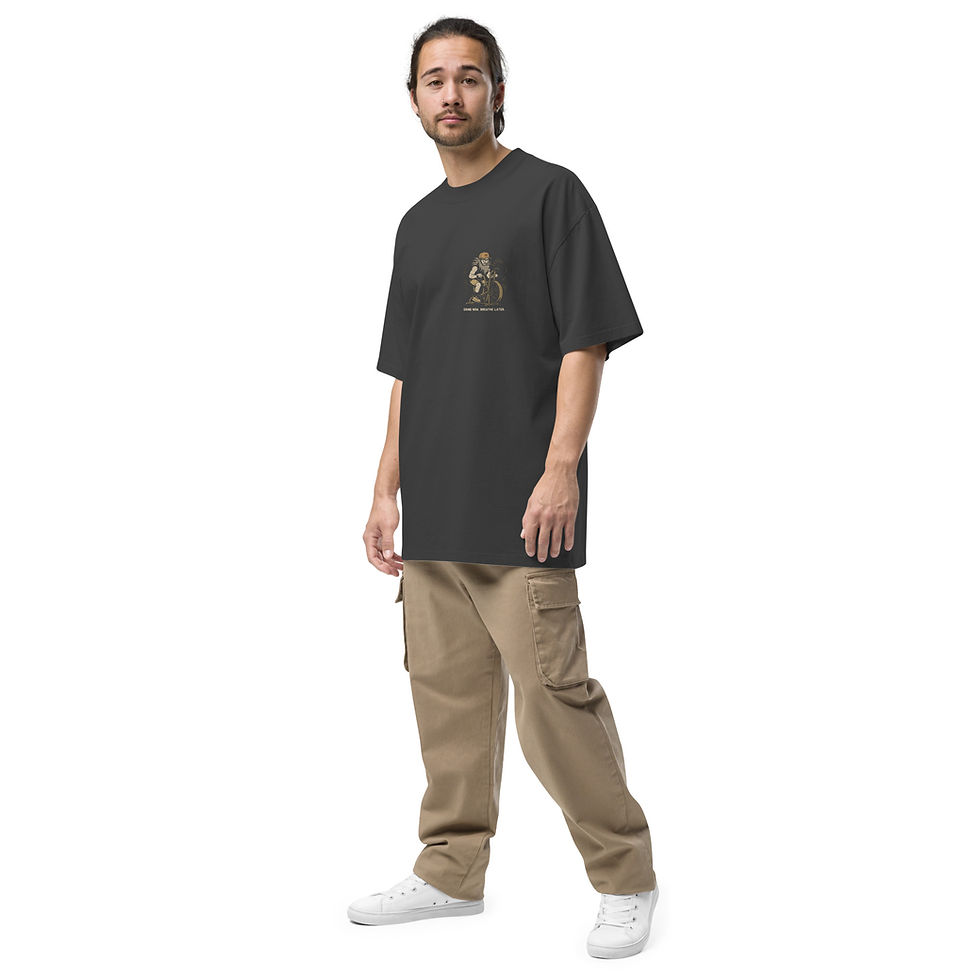 Miniaturbild: Old man Grinding Oversized faded t-shirt