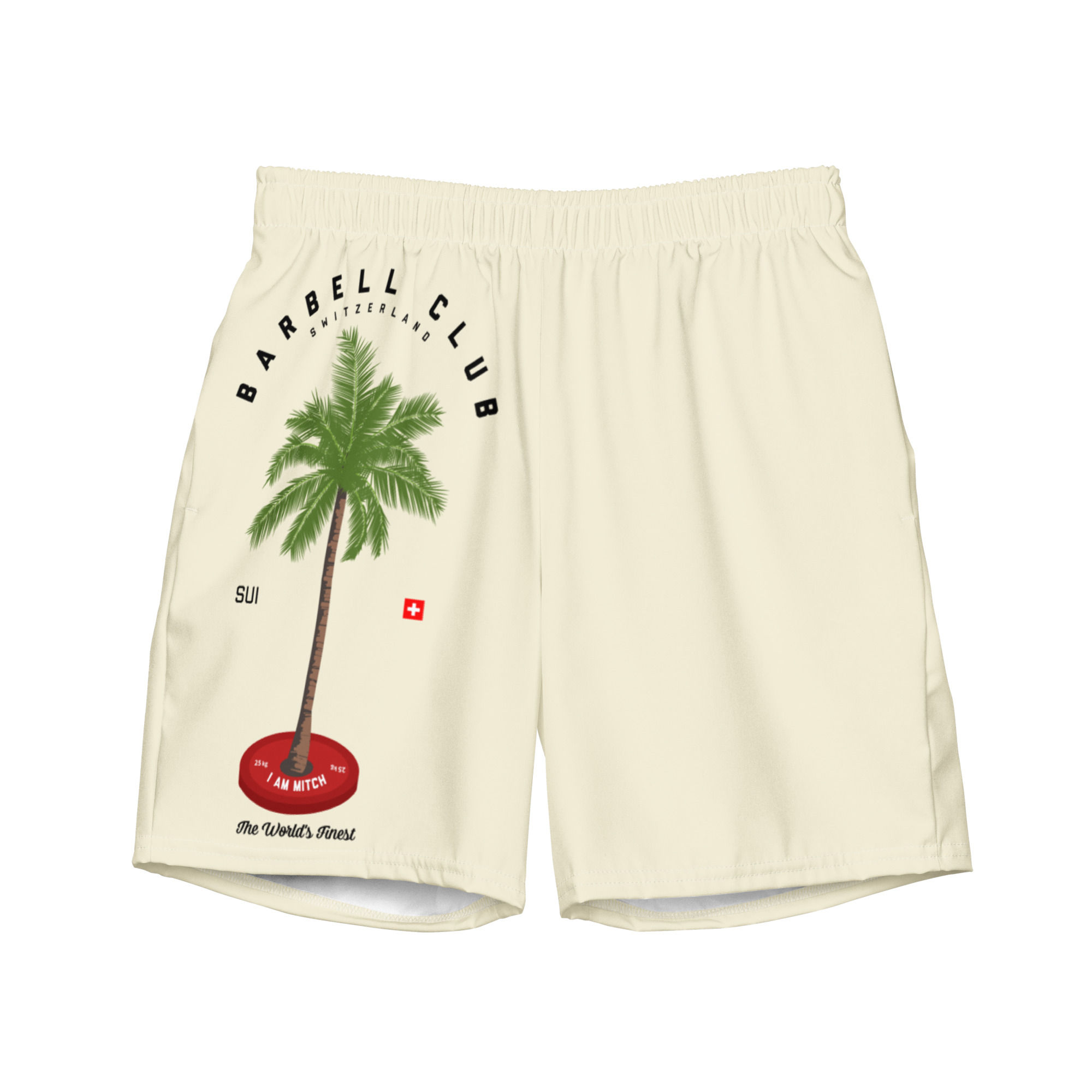 Palm Tree All-Over Print Recycled Swim Trunks