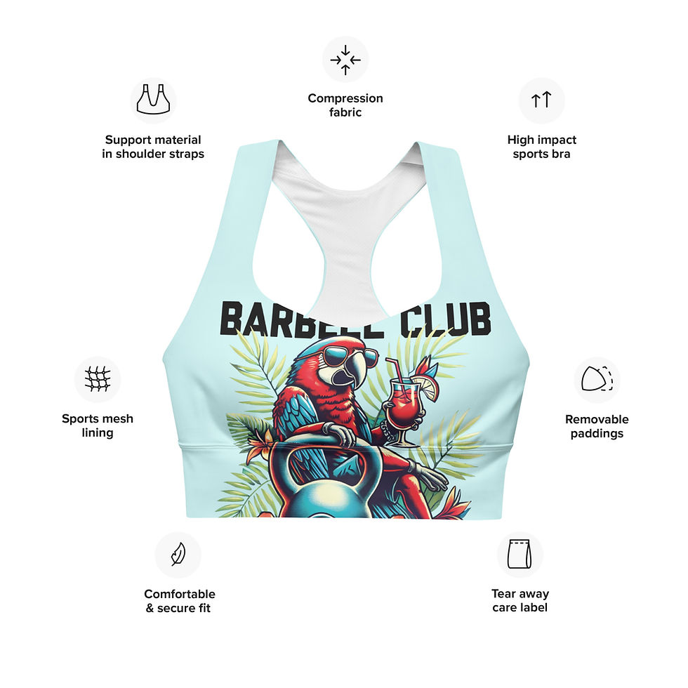 Miniaturbild: Live easy All-Over Print Recycled Longline Sports Bra