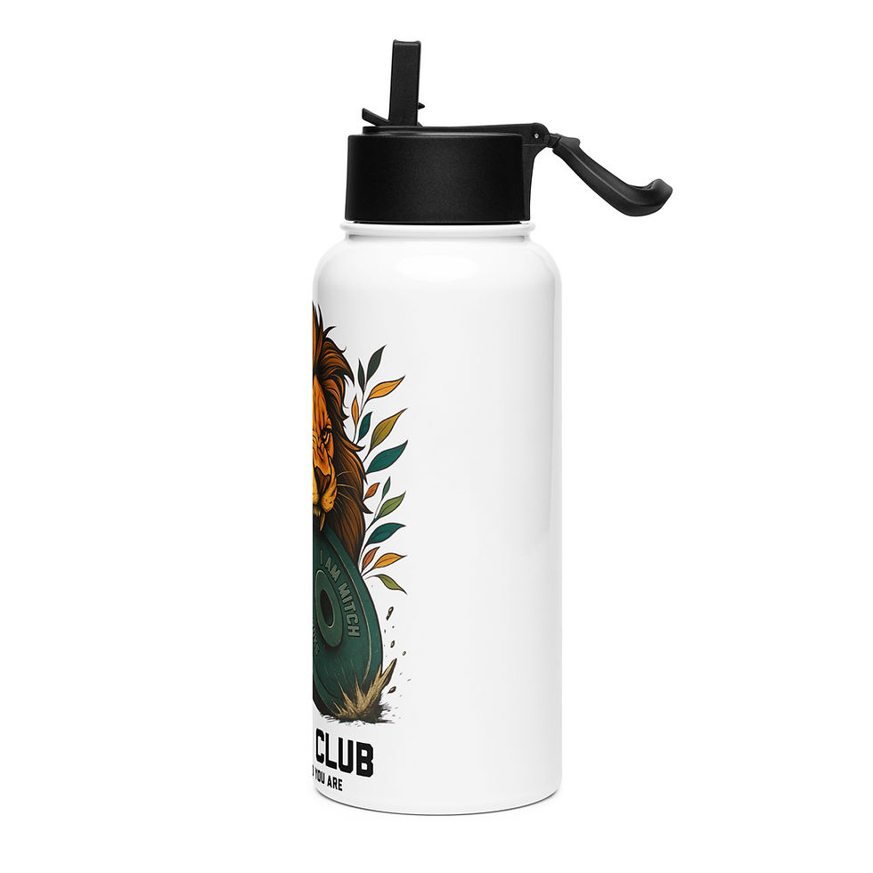 Miniaturbild: The Lion King Stainless steel water bottle with a straw lid