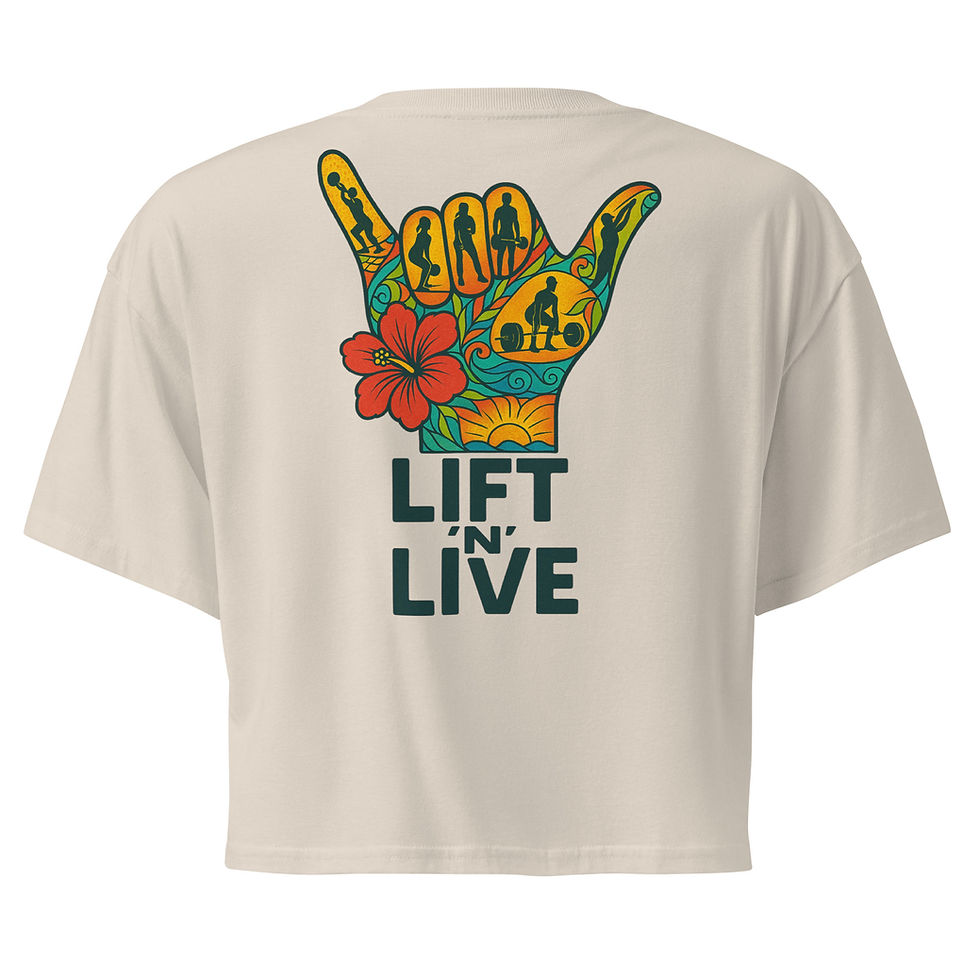 Miniaturbild: Lift and live Women’s crop top