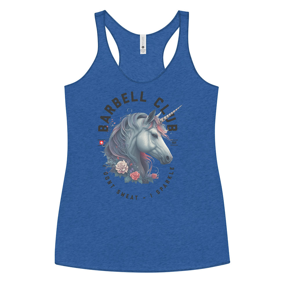 Miniaturbild: Barbell Club Unicorn Women's Racerback Tank