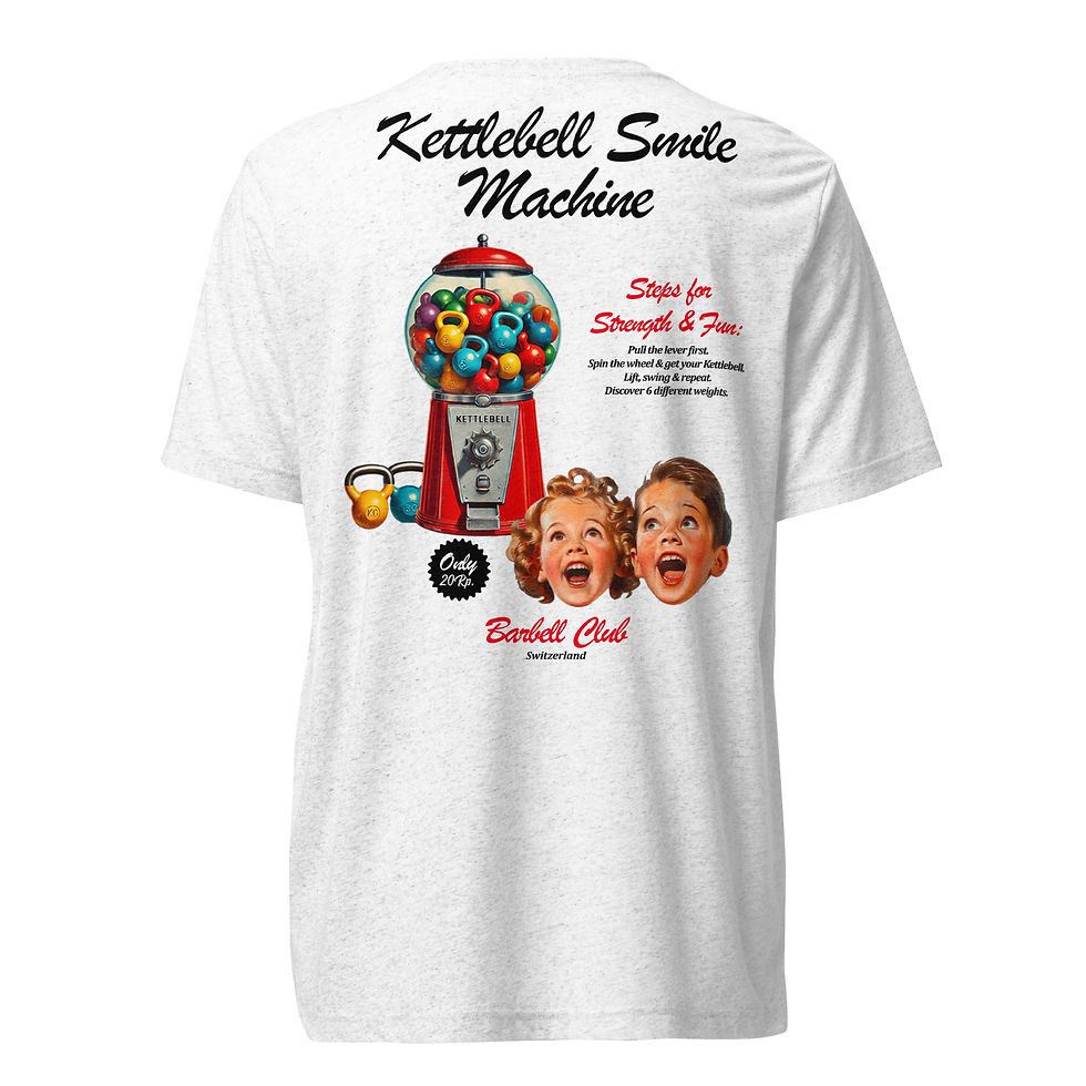 Miniaturbild: Kettlebell Smile Machine Short Triblend sleeve t-shirt