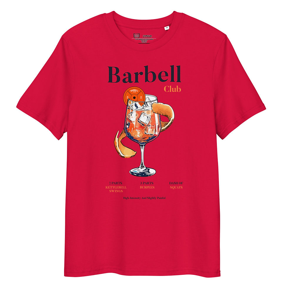 Miniaturbild: Barbell Club Slightly Painful Unisex organic cotton t-shirt