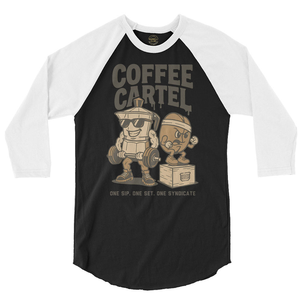 Miniaturbild: Coffee Cartel 3/4 sleeve raglan shirt