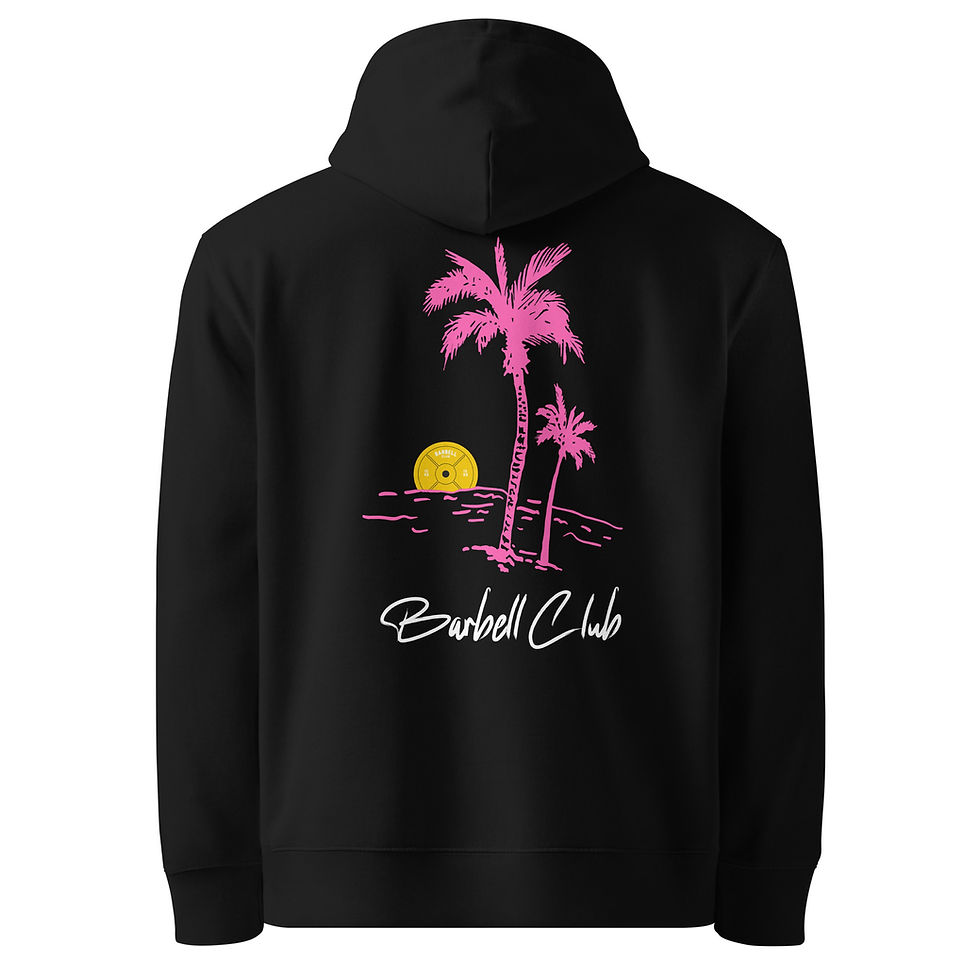 Miniaturbild: Barbell Club Sunset Unisex essential eco hoodie