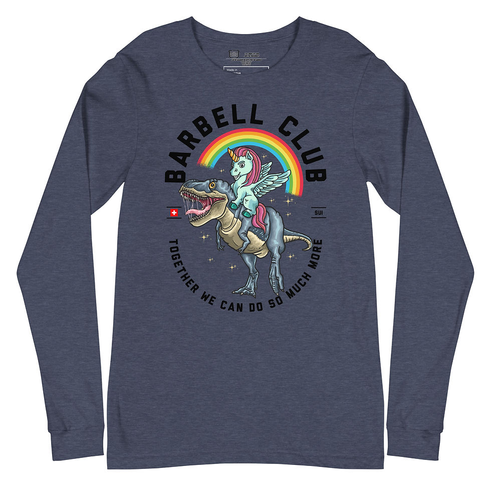 Miniaturbild: Ride a dino Unisex Long Sleeve Tee