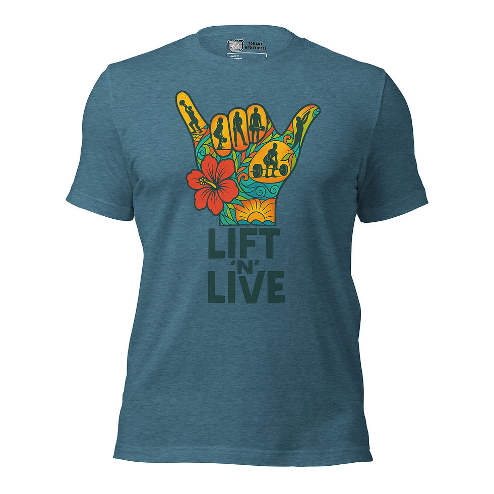 Miniaturbild: Lift and live Unisex t-shirt